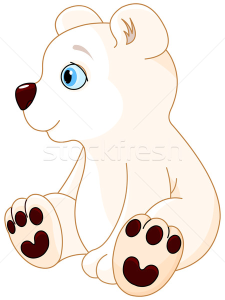 Urso polar ilustração bonitinho inverno criança cartão Foto stock © Dazdraperma