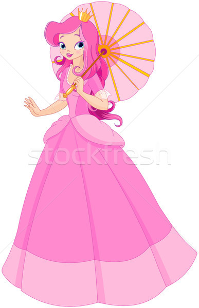 Zdjęcia stock: Piękna · princess · lata · dzień · parasol · kobiet