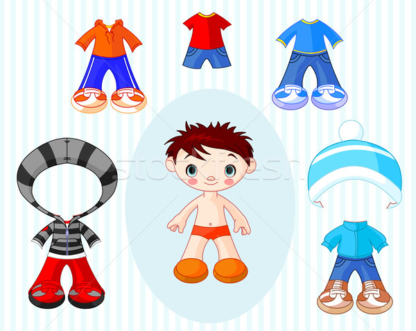 Boy with clothes Stock photo © Dazdraperma