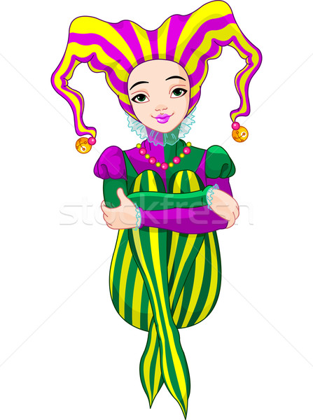 Mardi Gras harlequin lady Stock photo © Dazdraperma