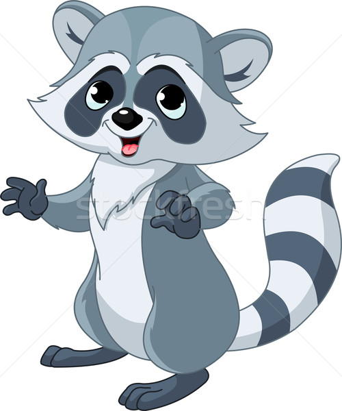 Funny cartoon raccoon Stock photo © Dazdraperma