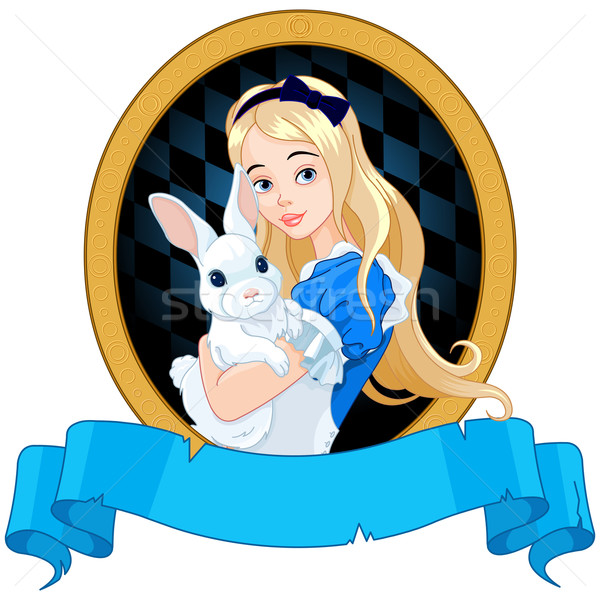 Alice with White Rabbit Stock photo © Dazdraperma