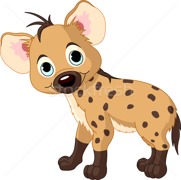 Bebé nino hiena pie ilustración adorable Foto stock © Dazdraperma