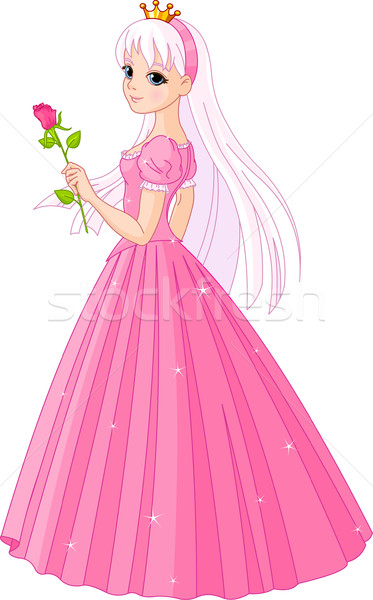 Belle princesse rose illustration [[stock_photo]] © Dazdraperma