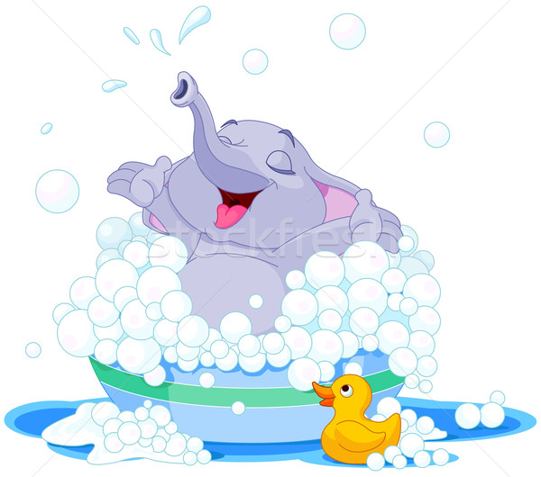 Cute elephant Stock photo © Dazdraperma