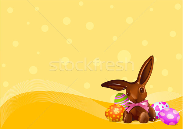 Pascua chocolate vacaciones amarillo conejo dulces Foto stock © Dazdraperma