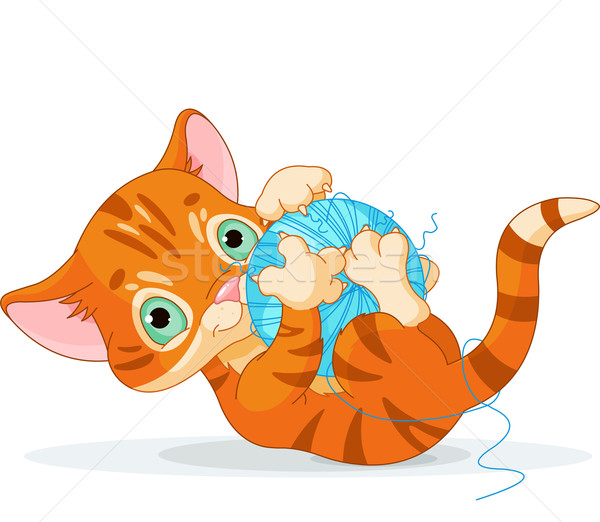 Playful Tubby Kitten Stock photo © Dazdraperma