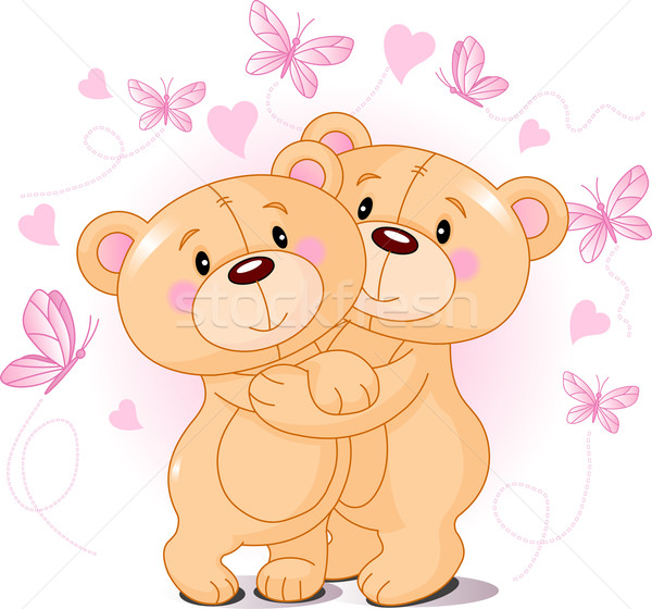 Teddy bears in love Stock photo © Dazdraperma