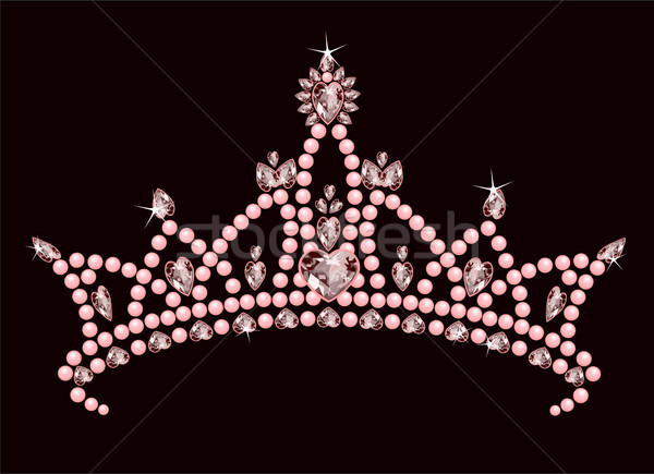 Prinţesă coroană frumos fată distracţie Imagine de stoc © Dazdraperma