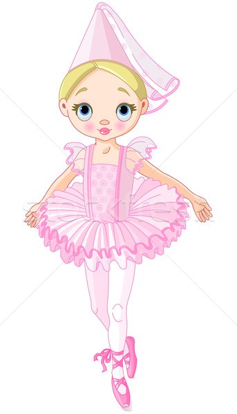 Rose princesse illustration cute peu ballerine [[stock_photo]] © Dazdraperma