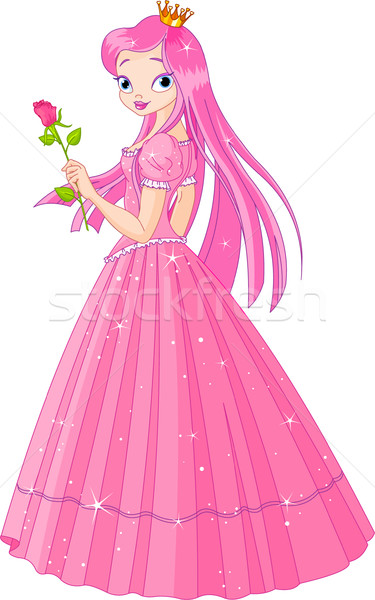 Belle rose princesse rose illustration [[stock_photo]] © Dazdraperma