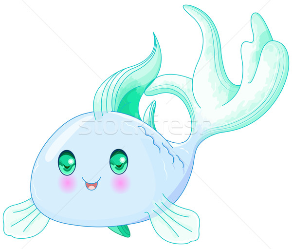 Cute Fisch Illustration Wasser Meer funny Stock foto © Dazdraperma