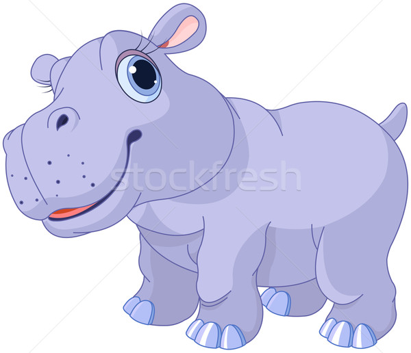 Cute hippo Stock photo © Dazdraperma