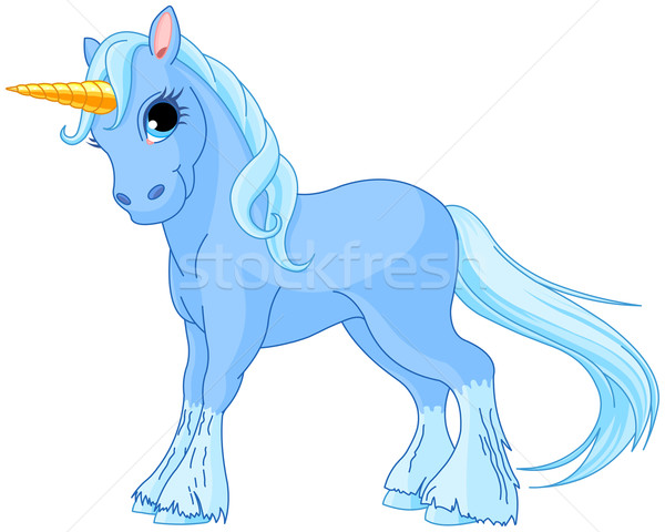 Stałego ilustracja piękna cute konia złota Zdjęcia stock © Dazdraperma