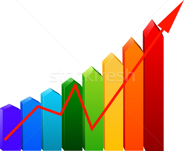 Business Graph with arrow Stock photo © Dazdraperma