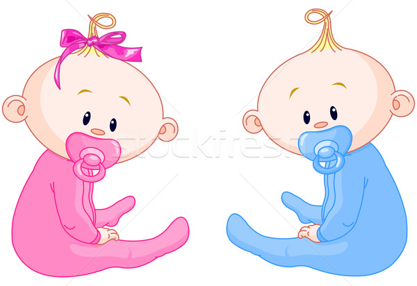 Two Babies Stock photo © Dazdraperma