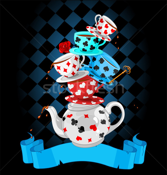 Wonder Tea Party pyramid design Stock photo © Dazdraperma