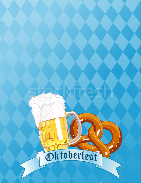 Oktoberfest ünneplés függőleges copy space művészet kék Stock fotó © Dazdraperma