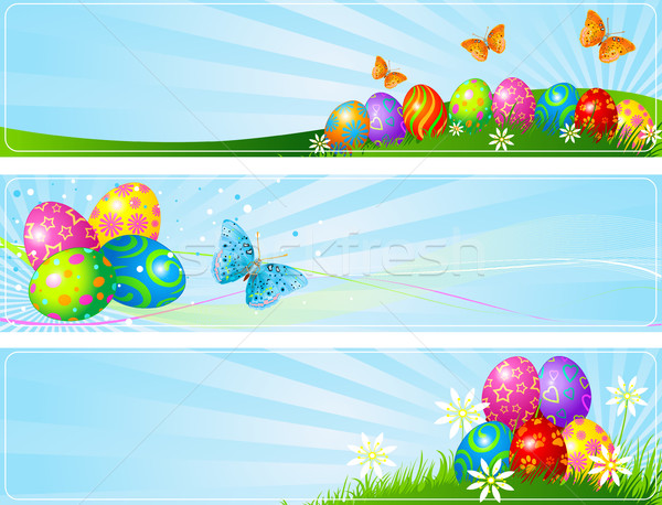 Easter Eggs Banners  Stock photo © Dazdraperma