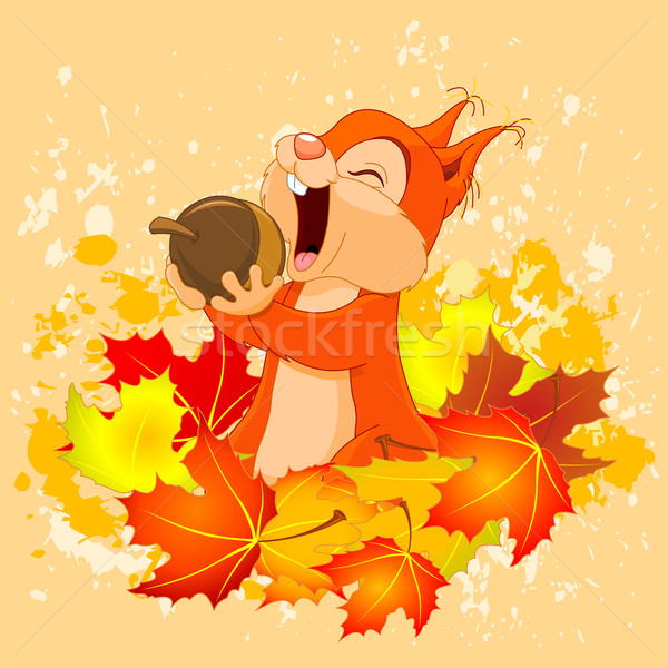 Squirrel Eats Nut Stock photo © Dazdraperma