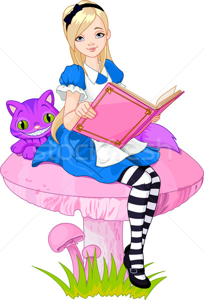 Alice holding book Stock photo © Dazdraperma