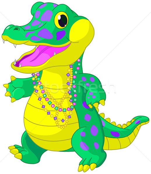 Stock photo: Mardi Gras Alligator 