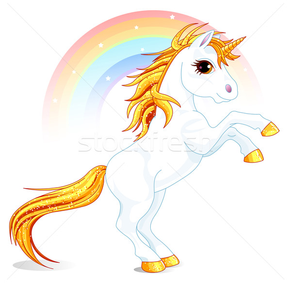 [[stock_photo]]: Up · cheval · Rainbow · jouet · magie · belle