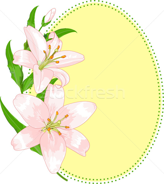 Easter egg vorm lelies illustratie bloem abstract Stockfoto © Dazdraperma