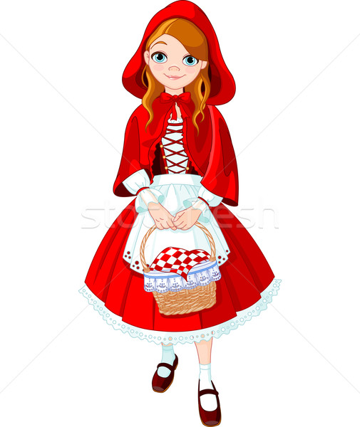 Сток-фото: мало · красный · верховая · езда · иллюстрация · девушки · продовольствие
