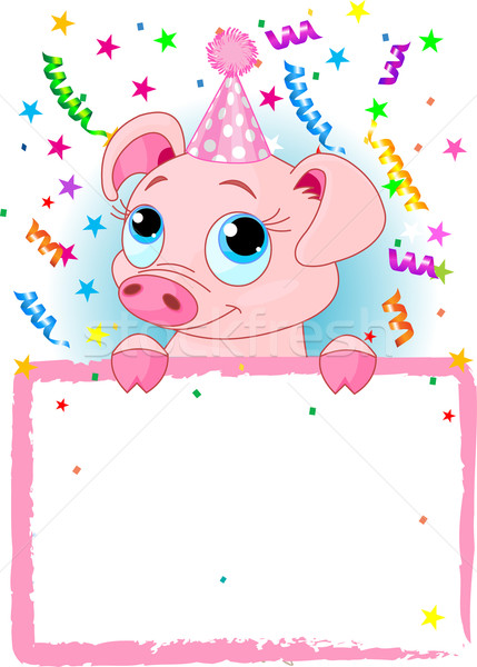 Piglet Birthday Stock photo © Dazdraperma