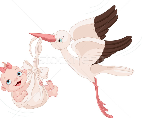 コウノトリ かわいい 赤ちゃん 芸術 ストックフォト © Dazdraperma