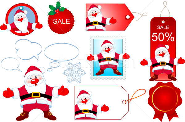 Santa design elements Stock photo © Dazdraperma