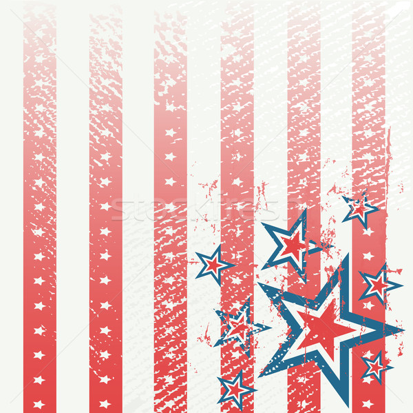 Bandiera americana illustrazione vecchio abstract blu bandiera Foto d'archivio © Dazdraperma