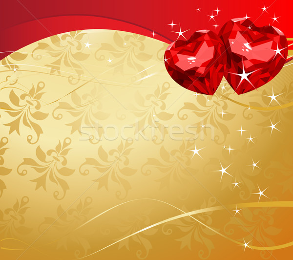 Valentine Ruby Hearts Stock photo © Dazdraperma