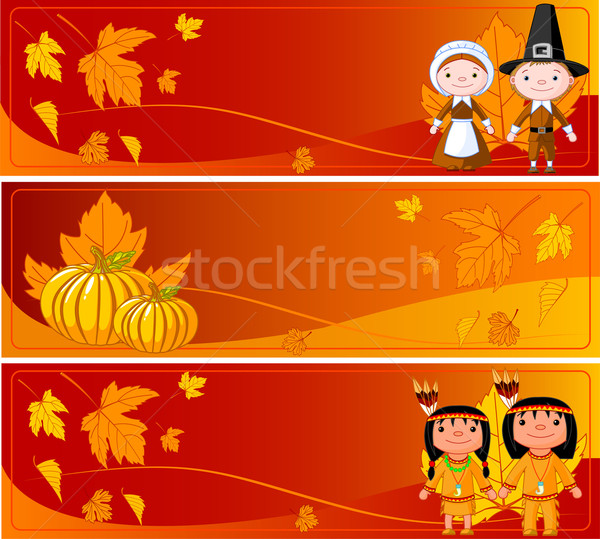 Horizontal Thanksgiving Banners Stock photo © Dazdraperma