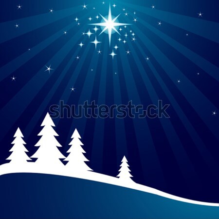 Christmas background with shutting star Stock photo © Dazdraperma