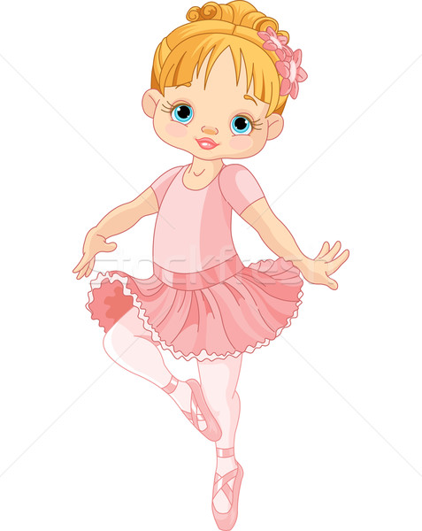 Cute мало балерины иллюстрация танцы ребенка Сток-фото © Dazdraperma