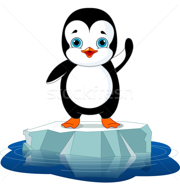 Penguin on Ice Stock photo © Dazdraperma
