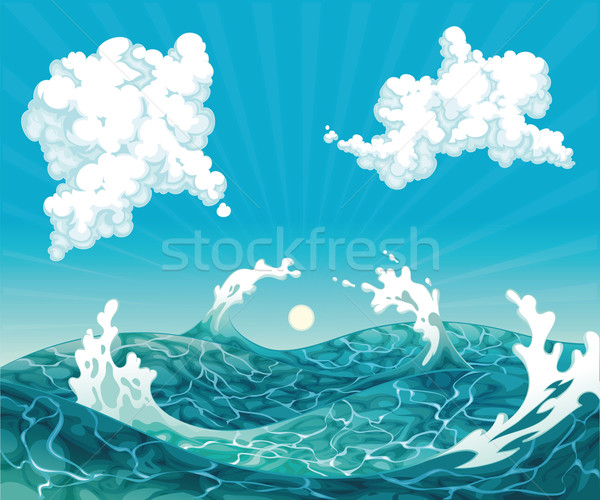 Valuri obiecte izolate cer lumina mare fundal Imagine de stoc © ddraw