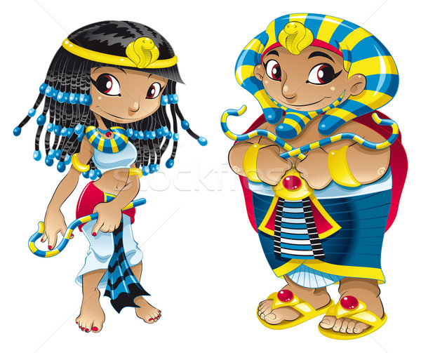 [[stock_photo]]: Pharaon · drôle · cartoon · vecteur · isolé