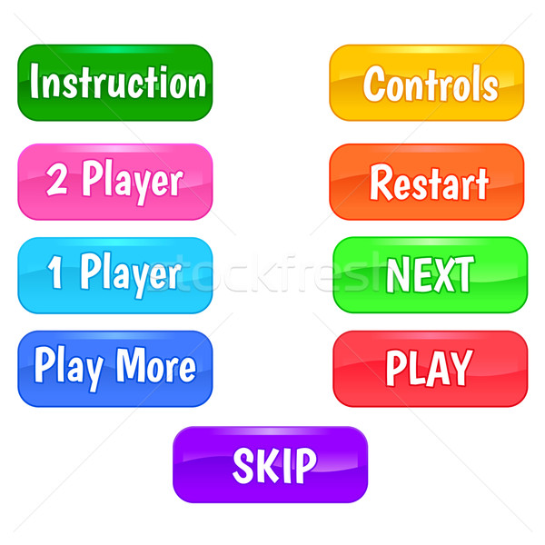 Stock photo: Buttons for games
