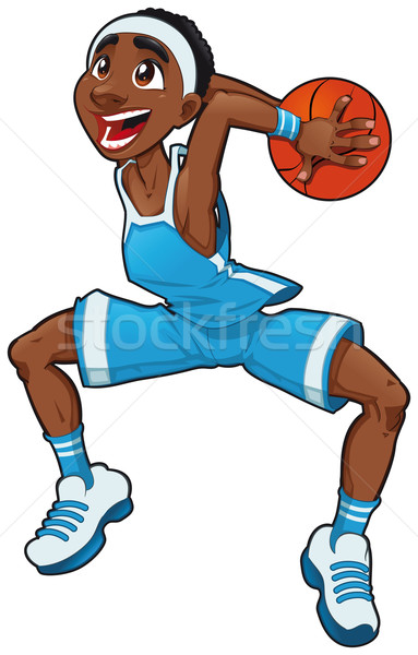 Zdjęcia stock: Koszykówki · chłopca · funny · cartoon · wektora · odizolowany