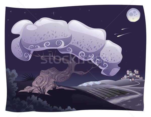 Countryside in the night. Stock photo © ddraw