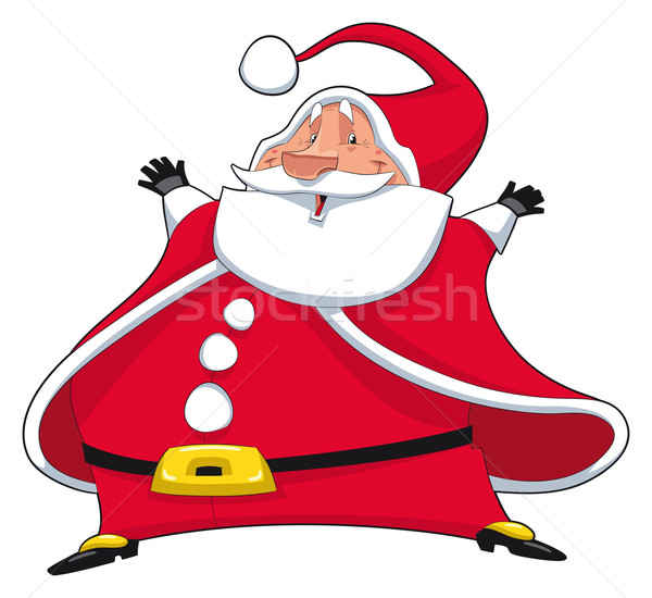 Kerstman grappig cartoon vector geïsoleerd karakter Stockfoto © ddraw