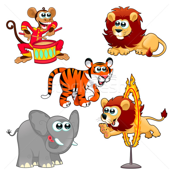 Funny circo animales Cartoon vector aislado Foto stock © ddraw