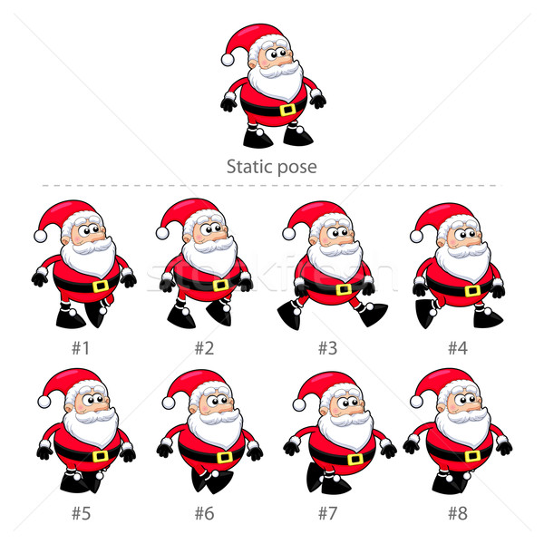 Santa Claus walking frames. Stock photo © ddraw