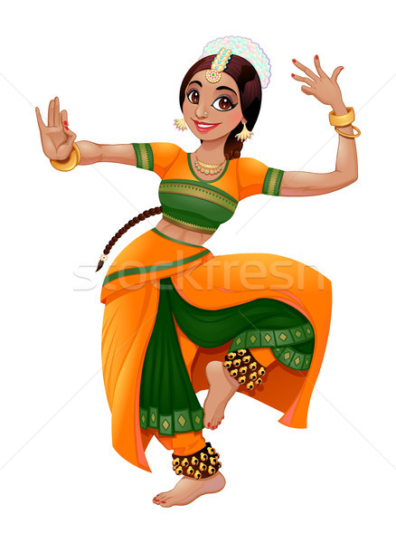 Indian danser cartoon vector geïsoleerd karakter Stockfoto © ddraw