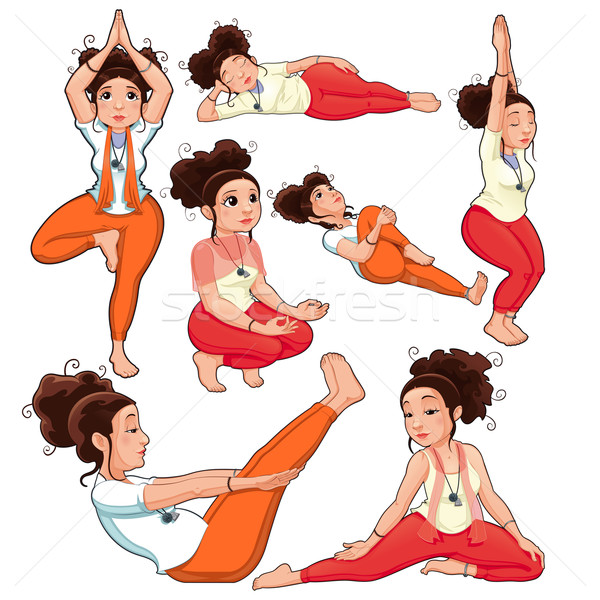 Yoga Positions.  Stock photo © ddraw