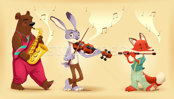Musician animals. Stock photo © ddraw