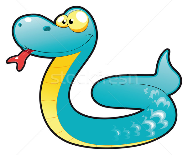 Bebé serpiente funny Cartoon vector aislado Foto stock © ddraw